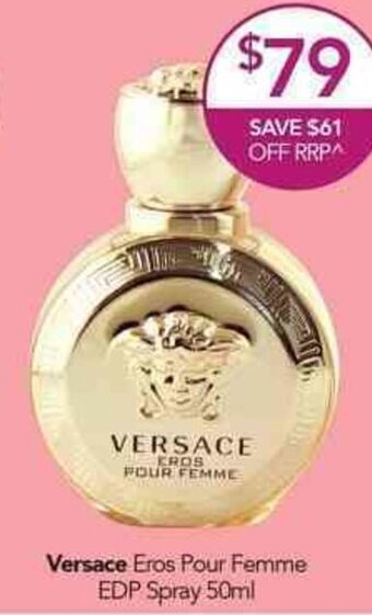 Terry White Versace Eros Pour Femme EDP Spray 50ml offer