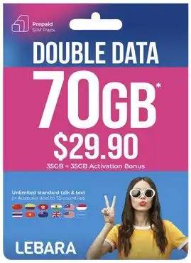 Coles Lebara $29.90 Starter Pack offer