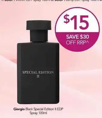 Terry White Giorgio Black Special Edition II EDP Spray 100ml offer