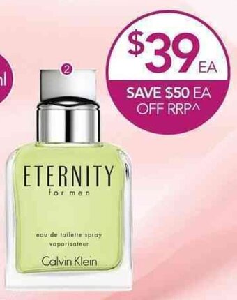 Terry White Calvin Klein Eternity for Men EDT Spray 100ml offer