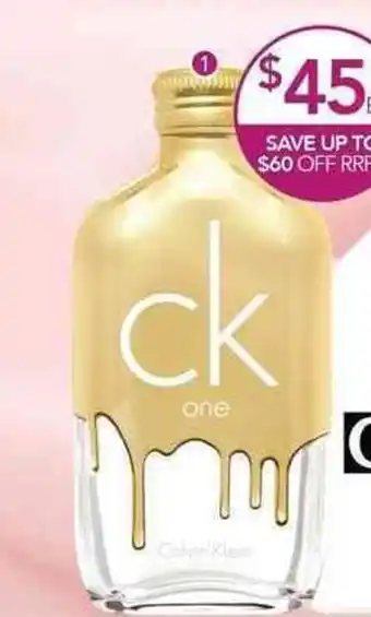 Terry White Calvin Klein CK One Gold EDT Spray 100ml offer