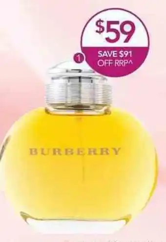 Terry White Burberry Classic For Women EDP Spray 100ml offer