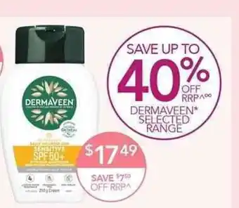 Terry White DermaVeen Daily Nourish Sun Sensitive SPF50+ Body Moisture 250g offer
