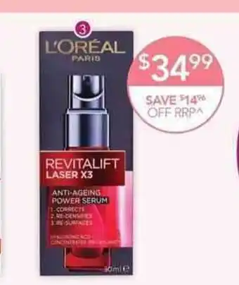 L'Oreal Paris Laser X3 Anti-Ageing Power Serum 30ml