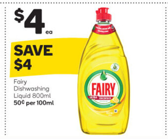 Woolworths Fairy Dishwashing Liquid 800ml offer