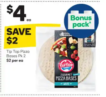Woolworths Tip Top Pizza Bases Pk 2 offer