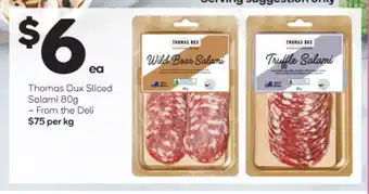 Woolworths Thomas Dux Sliced Salami 80g offer