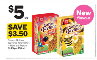 Woolworths Streets Golden Gaytime 400ml pk 4 offer