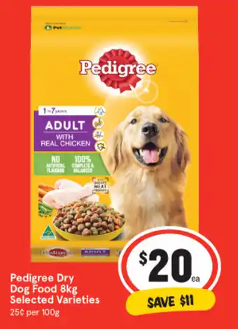 IGA Pedigree Dry Dog Food 8kg offer