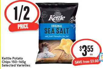 IGA Kettle Potato Chips 150-165g offer