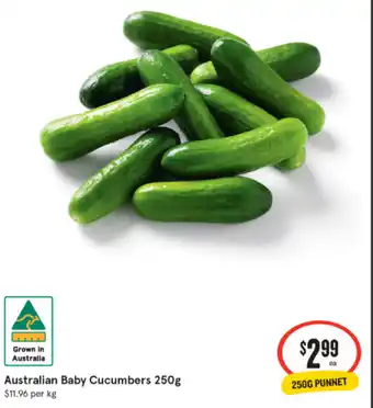 IGA Australian Baby Cucumbers 250g offer