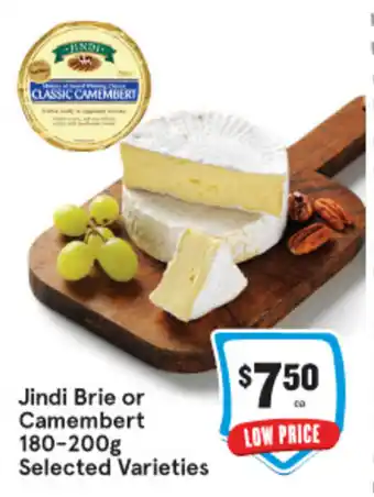 IGA Jindi Brie or Camembert 180-200g offer