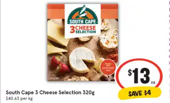 IGA South Cape 3 Cheese Selection 320g offer