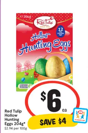 IGA Red Tulip Hollow Hunting Eggs 204g offer