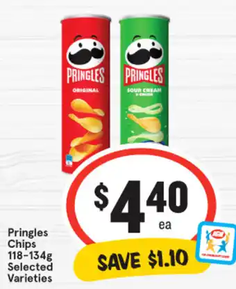 IGA Pringles Chips 118-134g offer