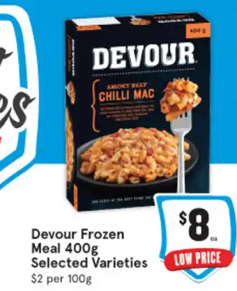 IGA Devour Frozen Meal 400g offer