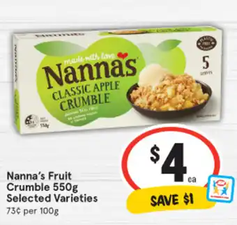 IGA Nanna's Fruit Crumble 550g offer