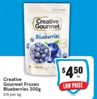 IGA Creative Gourmet Frozen Blueberries 300g offer
