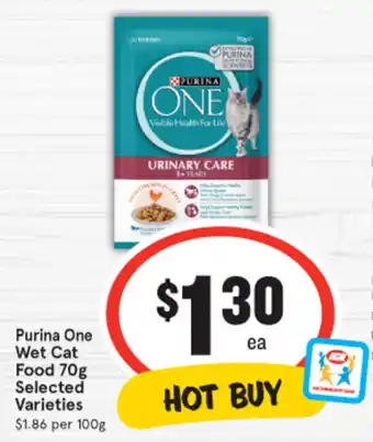 IGA Purina One Wet Cat Food 70g offer