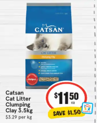 IGA Catsan Cat Litter Clumping Clay 3.5kg offer