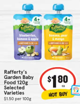 IGA Rafferty's Garden Baby Food 120g offer