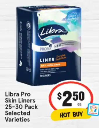 IGA Libra Pro Skin Liners 25-30 Pack offer