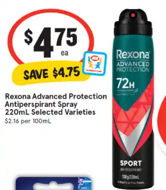 IGA Rexona Advanced Protection 220mL offer