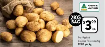 Foodworks Pre-Packed Brushed Potatoes 2kg offer