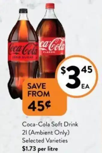 Foodworks Coca-Cola Soft Drink offer