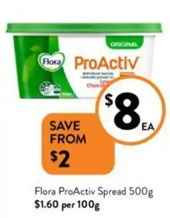 Foodworks Flora ProActiv Spread 500g offer