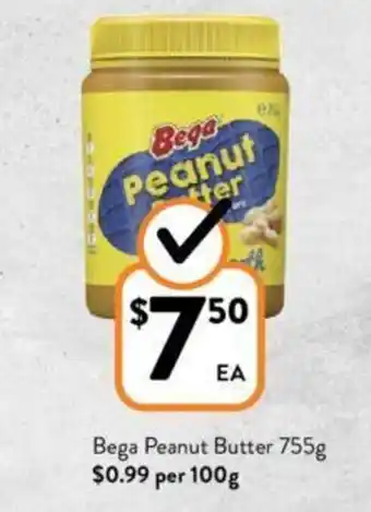 Foodworks Bega Peanut Butter 755g offer