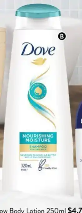Foodworks Dove Shampoo or Conditioner 320ml offer
