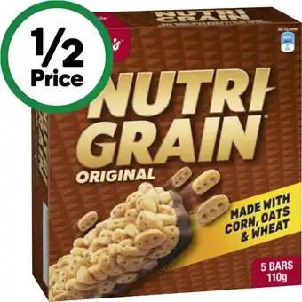 Woolworths Kellogg’s Nutri-Grain Bars 110g Pk 5 offer
