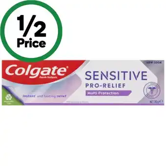 Woolworths Colgate Sensitive Pro-Relief Toothpaste 110g offer