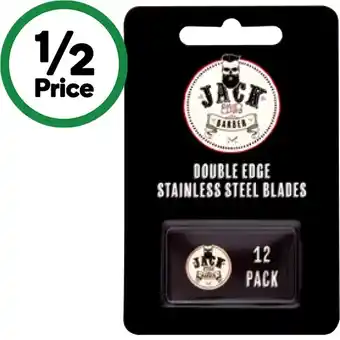 Woolworths Jack The Barber Razor Blades Pk 12 offer