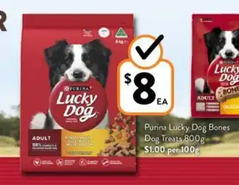 Foodworks Purina Lucky Dog Bones Dog Treats 800g offer