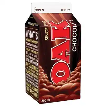 Woolworths Oak Flavoured Milk 600ml – From the Fridge offer