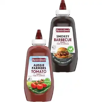 Woolworths MasterFoods Aussie Farmers, Smokey Barbecue or Hidden Veg Sauce 500ml offer