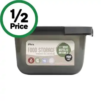 Woolworths Urban Ethos Food Storage Square Container 900ml offer