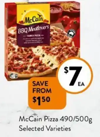 Foodworks McCain Pizza 490/500g offer