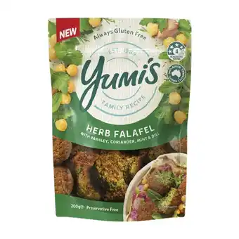 Woolworths Yumi’s Falafel Balls 200-225g – From the Fridge offer