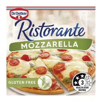 Woolworths Dr Oetker Gluten Free Ristorante Mozzarella Pizza 370g – From the Freezer offer