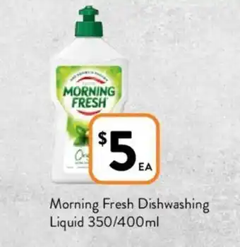 Foodworks Morning Fresh Dishwashing Liquid 350/400ml offer