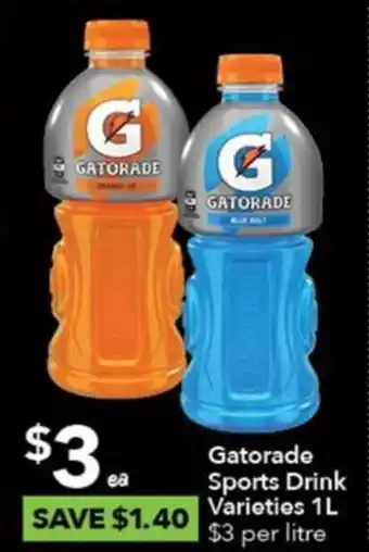 Ritchies Gatorade Sports Drink Varieties 1L offer