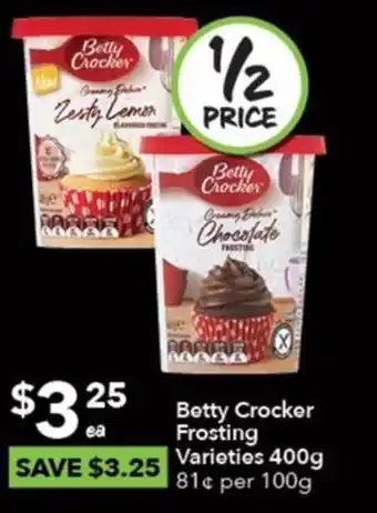 Betty Crocker Frosting Varieties 400g