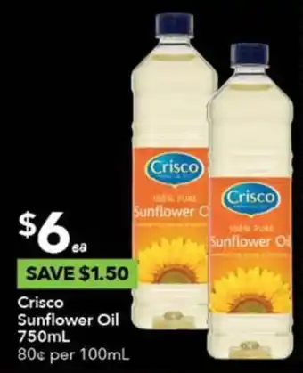 Ritchies Crisco Sunflower Oil 750mL offer