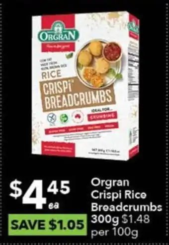 Orgran Crispi Rice Breadcrumbs 300g