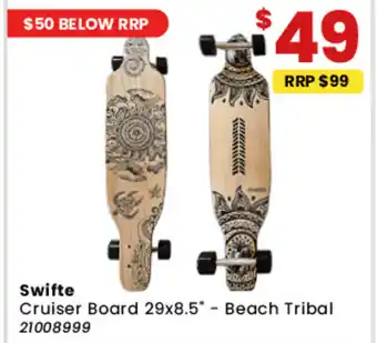 Toymate Swifte Cruiser Board 29x8.5 Beach Cruiser Board 29x8.5" - Beach Tribal 21008999 offer