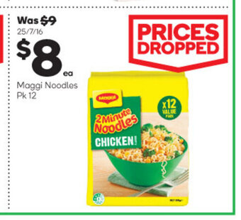 Woolworths Maggi Noodles Pk 12 offer