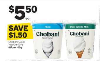 Woolworths Chobani Greek Yoghurt 907g offer